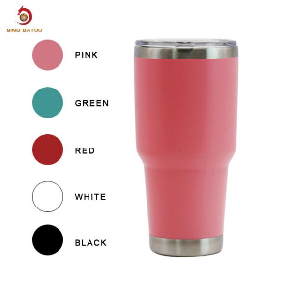 30oz Powder Coated Stainless Steel Tumbler , Stainless Steel Insulated Tumbler