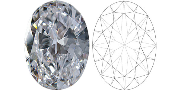 Colorless 10 Mohs Lab Oval CVD Grown Diamonds 2.0ct-2.5ct IGI Certified