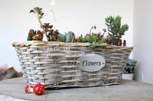 Quality home dicorative wicker garden baskets table flower wicker basket manufacturer wholesale