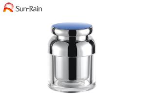Quality Silver Transparent Plastic Cosmetic Jars , Small Plastic Jars With Lids 30ml 50ml SR2372 wholesale