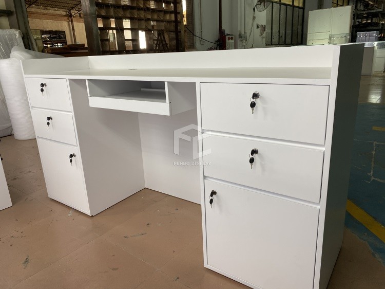 304 Stainless Steel Jewelry Shop Furniture White Golden Color