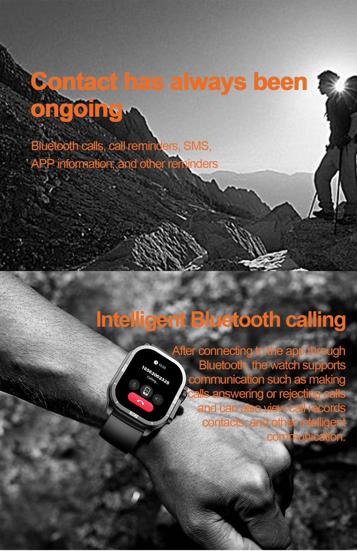 Hk96 Smart Watch High Performance Program Dock Bluetooth Calls Call Reminders Sms App Infomation