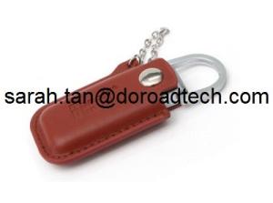 Quality Factory Wholesale Metal USB with Leather Case, USB 2.0 Leather USB Flash Drive for Gift wholesale