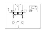 Contemporary Three Hole Bathroom Sink Faucet Brass Chrome Plated Commercial