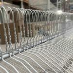 Laundry Master Notched-End 16inch 14.5 Gauge Wire Hanger for Laundry Services