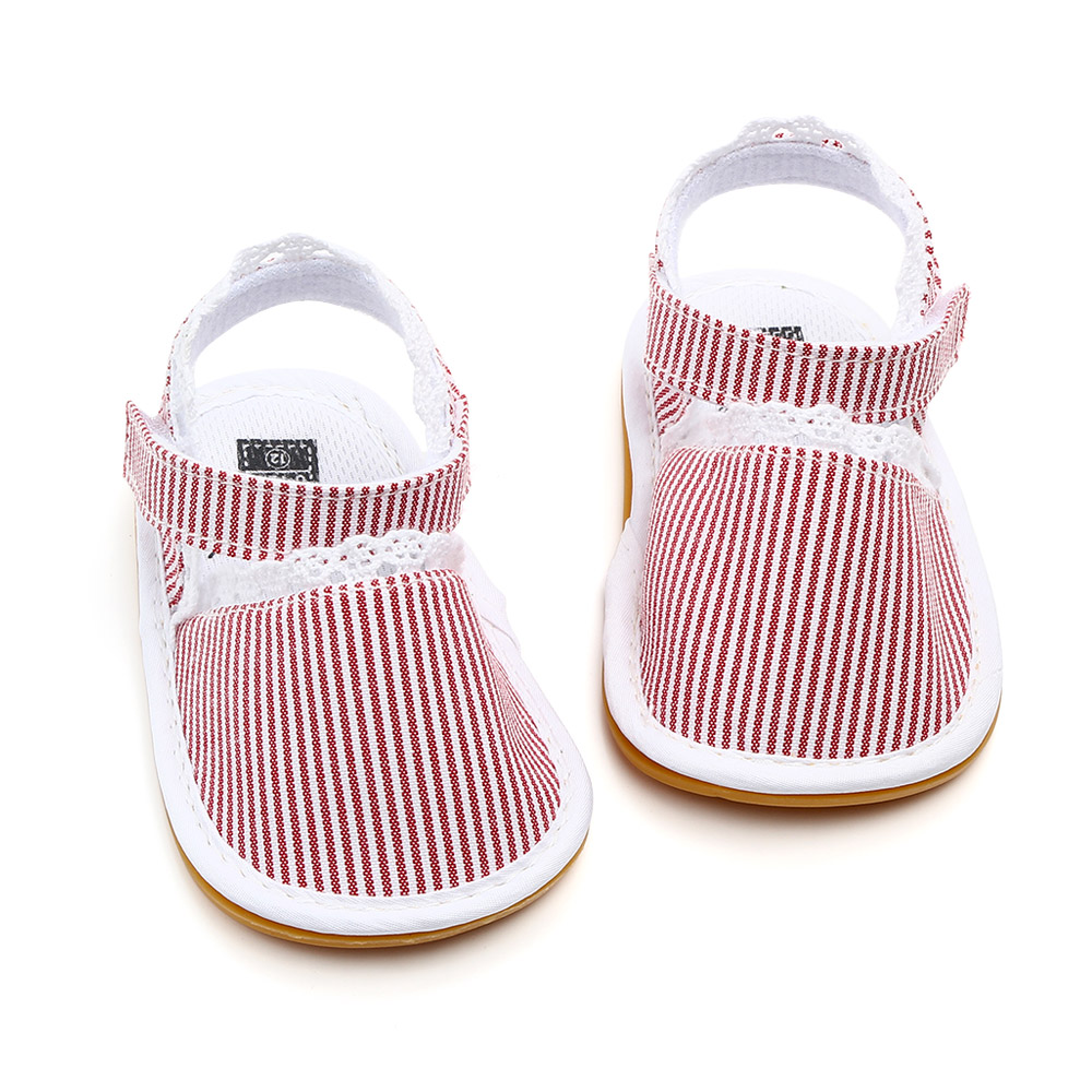 Rubber sole New style Cotton fabric antislip Princess girl infant baby toddler sandals