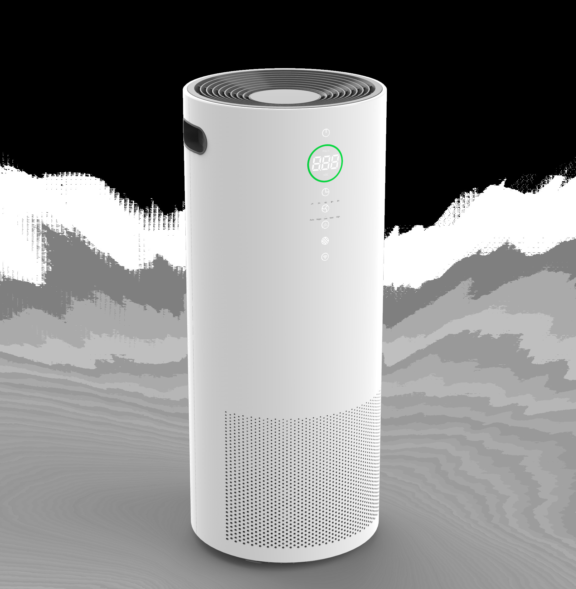 EPI607 Mini Air Purifier with True HEPA Filter Air Cleaner for Smokers, Pet and Allergies White 66dB 24-42m2