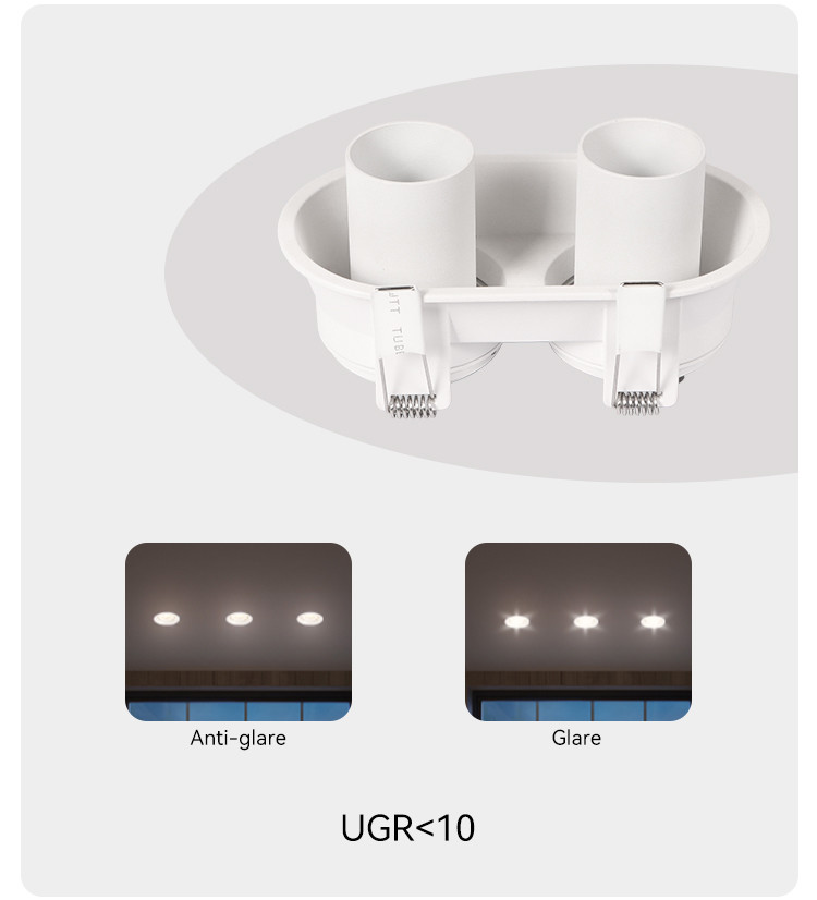 Customizable Anti-Glare GU10 Recessed Spotlight Frame Designed For Commercial Spaces