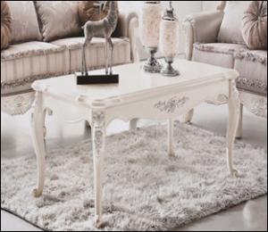 Quality luxury French style rectangle wood coffee table wholesale