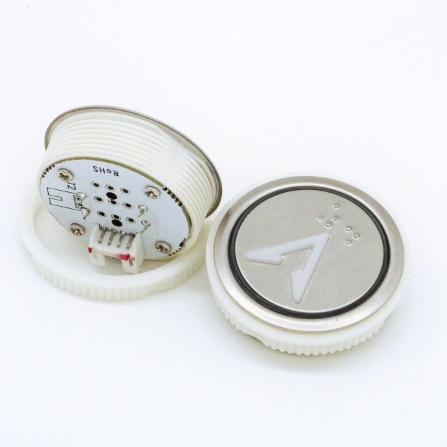 Round 35.6mm Red LED Light Elevator Parts Push Button COP LOP Press Button Lift Push Button On Sale