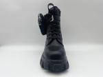 Cow Leather Womens High Top Hiking Shoes Non Slip Wear Resistant
