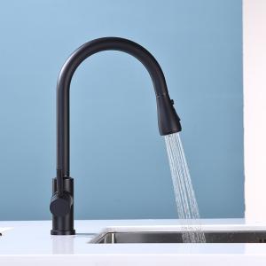 Quality Wanhai Cartridge 500000 Cycles Touch Pull Down Kitchen Faucet wholesale