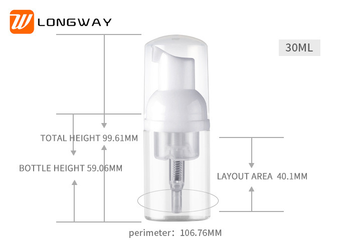 Transparent Foam Use Small Cosmetic PETG Bottle For Shampoo Shaving Bubble