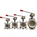 Stainless Steel 304 316 Silver Wafer Type Butterfly Valve With Threaded
