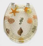 bubble printed design polyresin toilet seat,18'european size,17"19"US STANDARD