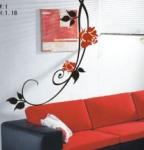 Classic PVC Decoration Long Branch Wall Flower Stickers F027