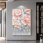 Hand Painted Customized Modern Textured Canvas Oil Painting showcasing Beautiful