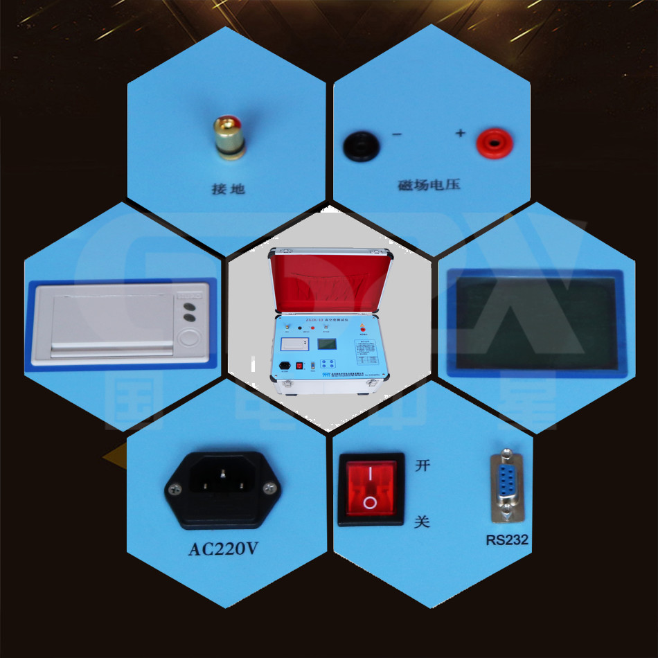 Vacuum Interrupter On Site Vacuity Measuring Tester , HV Vacuum Circuit Breaker Test Set Easy Carrying