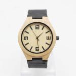 Natural Maple Minimalist Leather Watch / Genuine Leather Wood Watch