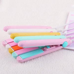 Quality 2 In 1 Mini Travel Flat Iron Hair Straightener 1/2 Inch Multifunctional Ultralight wholesale
