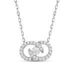 Lab Grown Diamond Necklace Jewelry Type 18K 14K 10K Solid Gold Clarity CVD Round