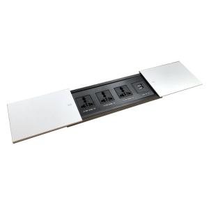 Quality 220V Sliding Power Outlet Strip Desk Mounted Sockets Custom wholesale