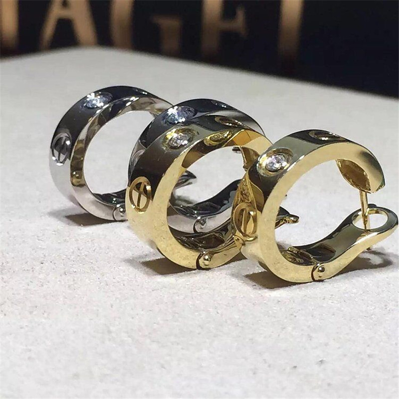 C love series diamond earring 18k gold white gold yellow gold rose gold bracelet Jewelry factory in Shenzhen, China