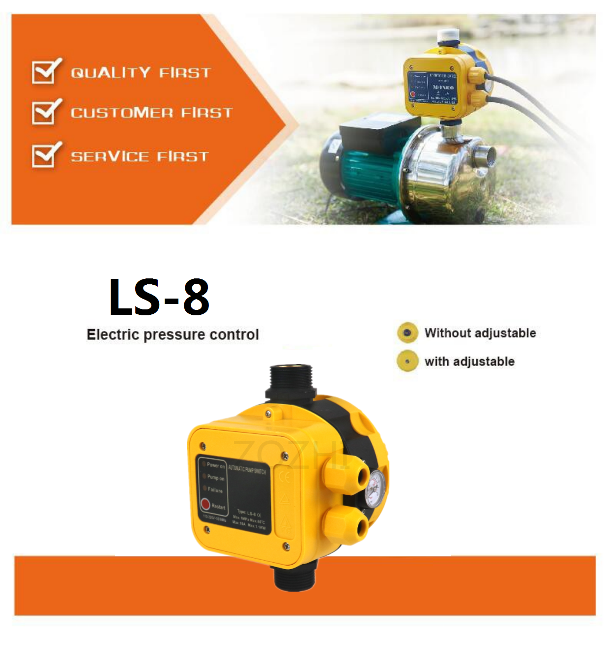 AUTOMATIC WATER PUMP PRESSURE SWITCH