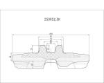 250mm Wide Excavator Rubber Tracks Excavator Spare Parts Low Noise