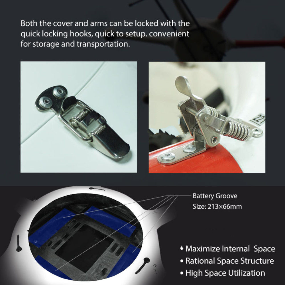 Thermal 30X Camera Police Spy Drone 10m/S Cruising Speed With Loudspeaker Horn Records HX160MP
