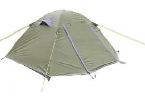 Quality 210*110CM Double Layer Outdoor Camping Shelter Green PU Coated 190T Trekking Tent wholesale
