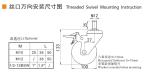 80kg Threaded TPU 4 Inch Swivel Casters 100mm Braked Castors