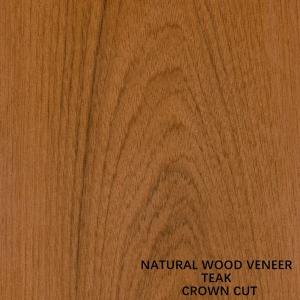 Quality Decoration Natural Teak Wood Veneer Flat Cut Crown Grain 2050-3200mm Length wholesale