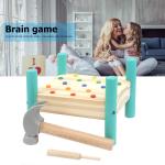 Wooden Hammering Table Color Cognition Hand Eye Coordination Early Teaching