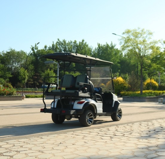 White Color 4 Seater Golf Cart Motor Depot AC Motor 3.5kw Wheelbase 2300mm