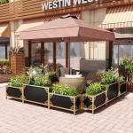Outdoor luxury iron street combination flower planter box