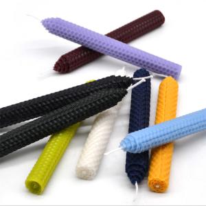 Quality Custom Wedding Long Lasting Scented Candles Colorful Carved Beeswax Pillar Candles wholesale