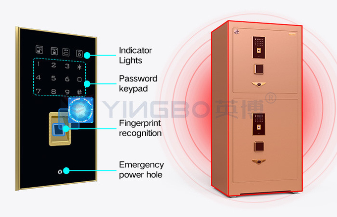 208±2kg Security Safe Box OEM Luxury Safes 4 Open Ways YB/ZY-120D