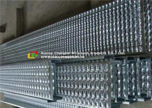 Quality Bolted Fixing Serrated Galvanized Stair Tread , Anti Slip Steel Grate Stair Treads wholesale