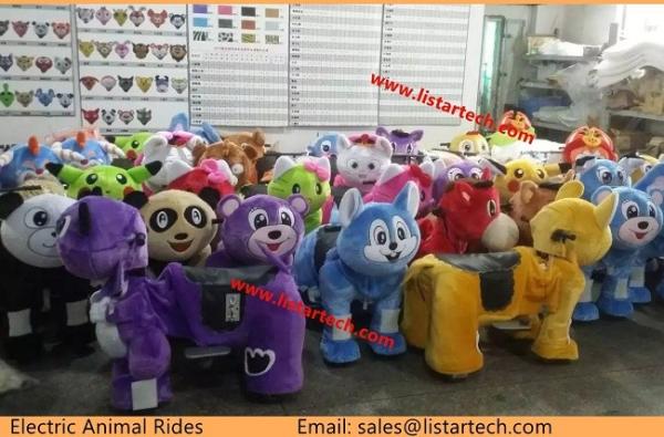 Coin Operated Walking Animal Coin Operated Plush Motorcycle Electric Motorized