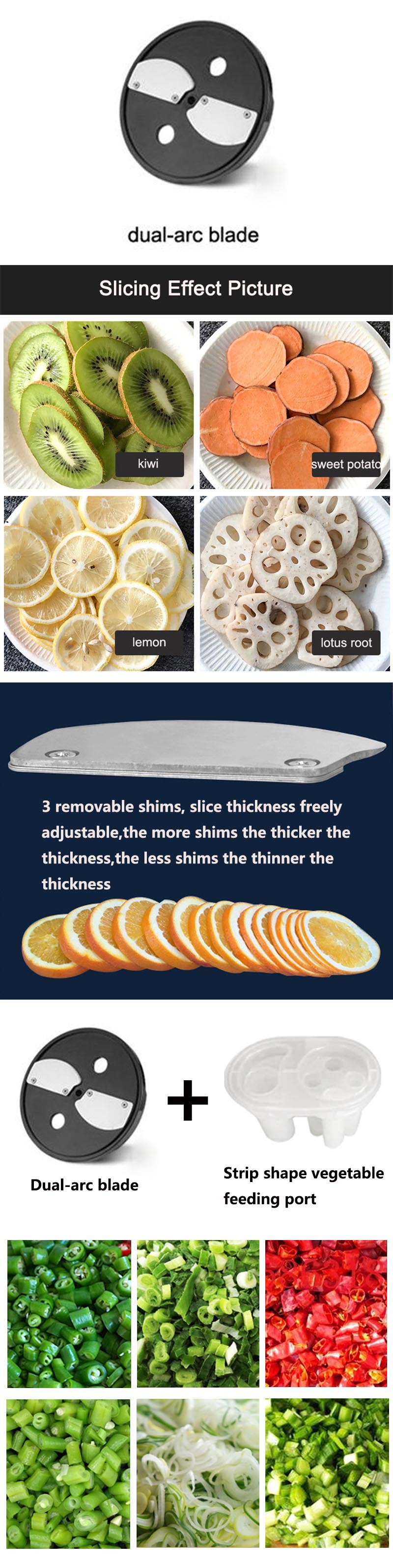 304 Stainless Steel Blade Multifunctional Electric Cutter for Commercial Dicing Needs