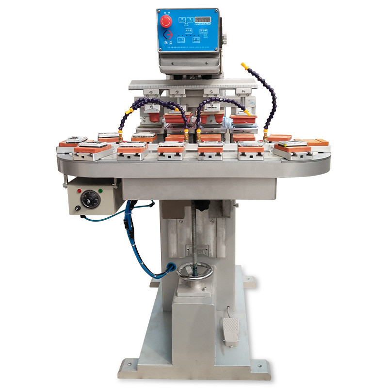 50W Transfer Belt Pad Printer Machine Semi Auto 4 Color Pad Printer