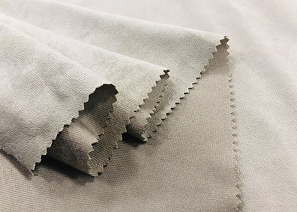110GSM Microsuede Upholstery Fabric / Recycled Pet Fabric Eco Friendly Oyster Gray