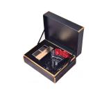 Spot UV Cosmetic Gift Box Packaging 2mm Black Gold Paper Boxes