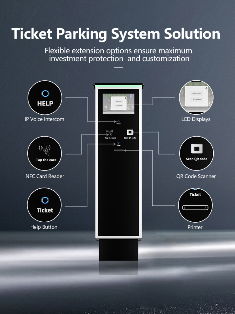 Android Parking Terminal with 10.1-inch LCD Display and Customizable Color/Logo