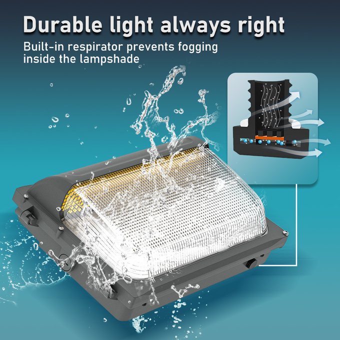 IP65 PC Lens LED Wall Pack Lamp 30W 40W 60W 80W 100W 120W