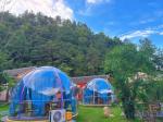 Flame Retardant Safe Dome Glamping Tent Transparent Inflatable Bubble House