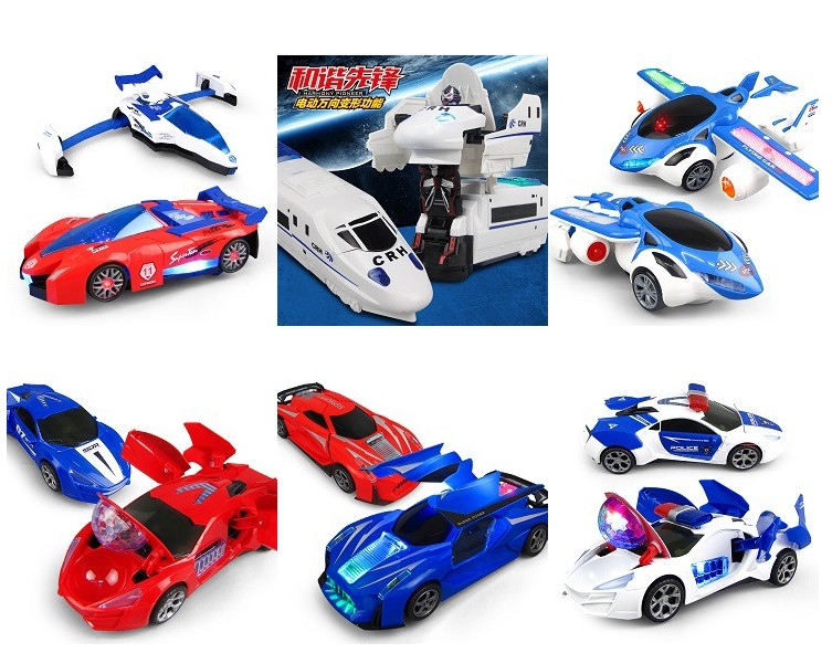 360 Rotation Electric Police Car Vehicle LED Music Kids Educational Toys Children Gift Birthday Present