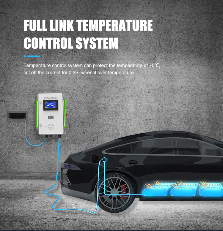 DC Wallbox Charger 30kW 40kW Cars CCS 40A Fast EV Charger 600V Grid Frequency 50Hz