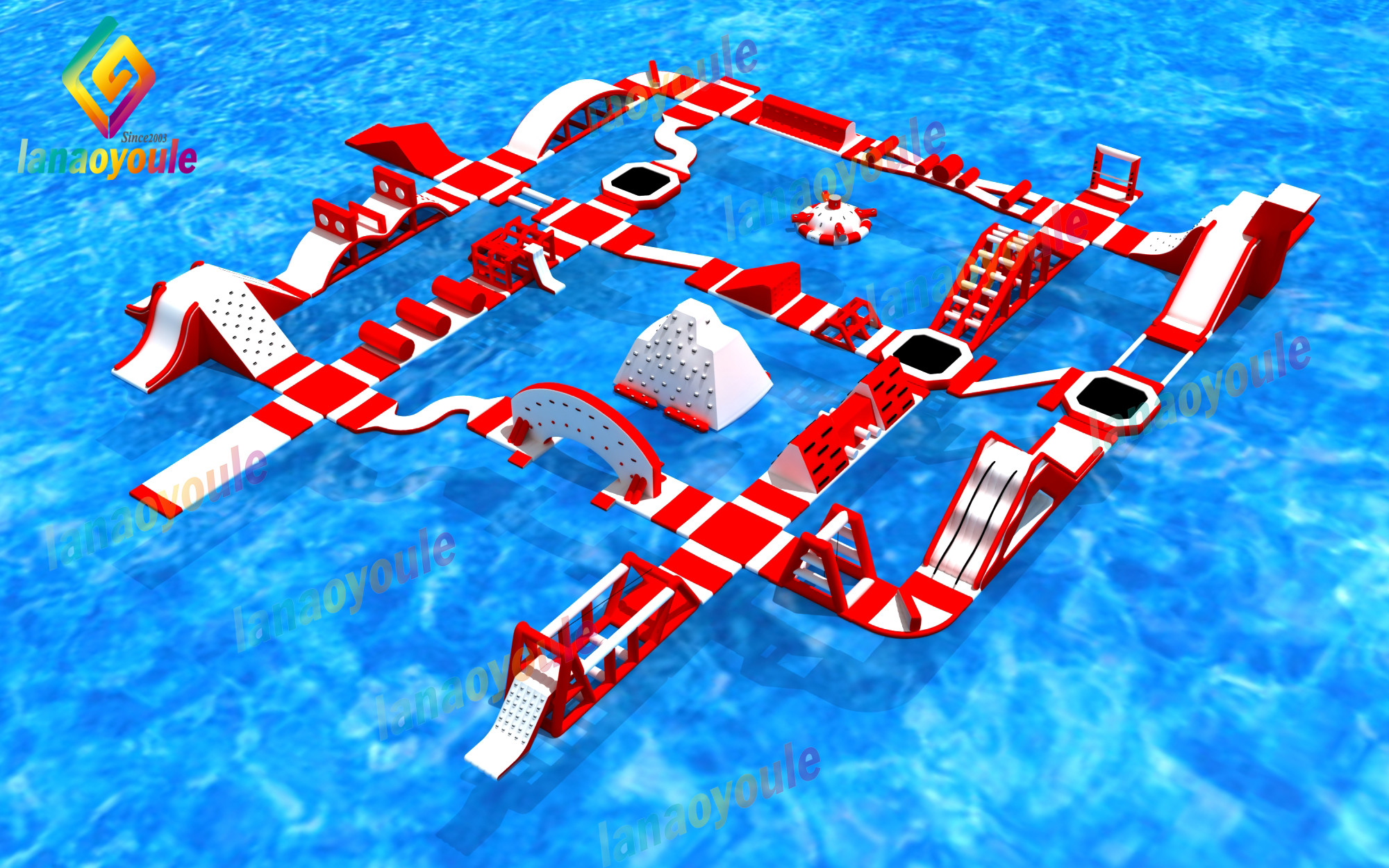 Cheap Giant Inflatable Water Park For Event / Inflatable Adult Aqua Park supplier